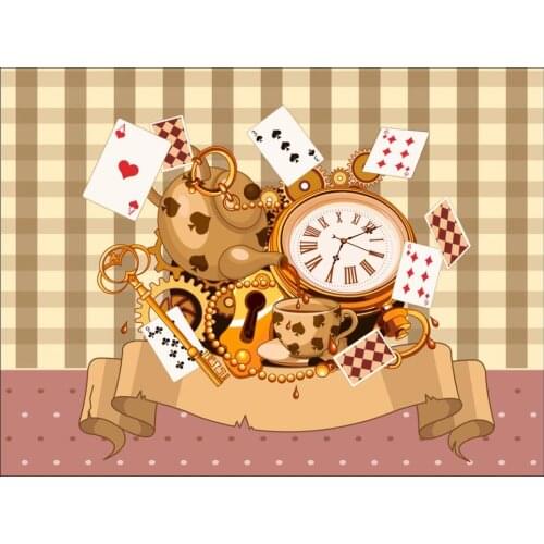 3d wallpaper custom photo mural on the wall American illustration poker card clock home decor wall paper for living room