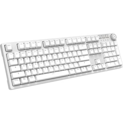 AJAZZ AK515 Gaming Wired Mechanical Keyboard 104 Keys PBT Backlight Custom Keycap Black/Blue Switch Multimedia Keyboard