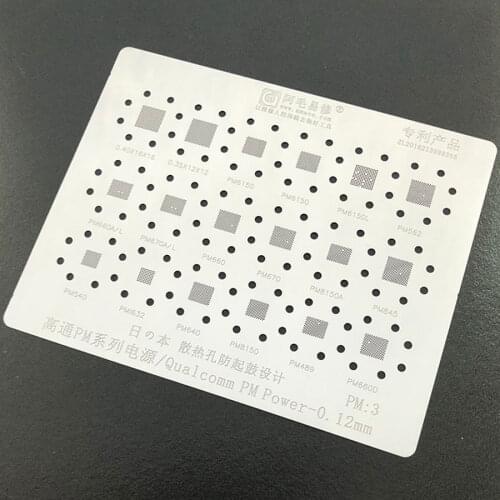 Amaoe BGA Reballing Stencil FOR PM6150 PM6150L PM562 PM660A PM660L PM670A PM670L PM660 Power PMIC Chip BGA IC Reballing Tin