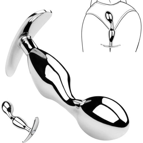 Stainless Steel Anal Plug Sex Anal Toy Prostate Massage Metal Anal Beads Vagina Dildo Butt Plug SexToys Women Men Intimate Goods