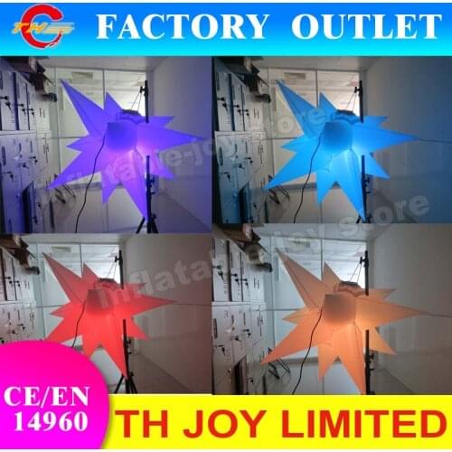 Free shipment, 5 pieces inflatable balloon, 11 angles star LED inflatable, outdoor/indoor hang inflatable balloon