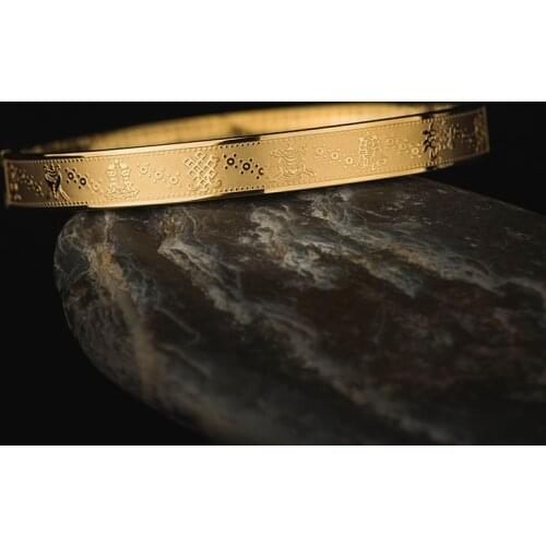 Incantations of the Great Mercy Mantra Buddhist scriptures Titanium steel bracelet bless and protect Amulet Men and women style