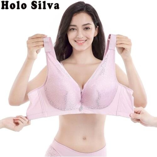 Women Wire Free Minimizer Bra Plus Size Lace Bralette Thin Padded Large Brasier 90C 95C 115D 120E Female Bra Plus Size Intimates
