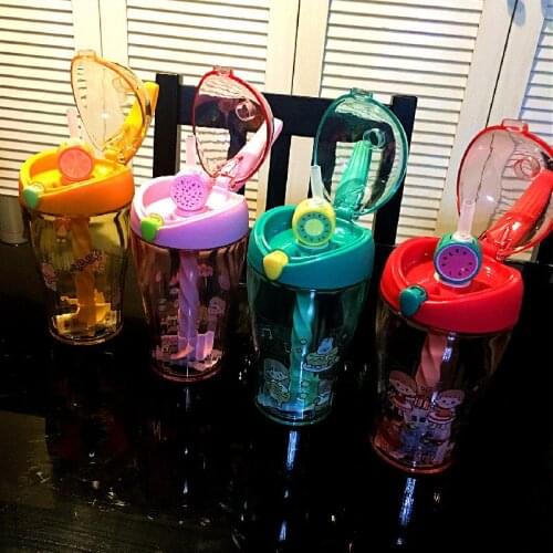 460ml Bingo Mixing Cup Sealed Leak Proof Sippy Cup with Cartridge Cover and Rope Fresh Creative Summer Cooling Ice Cup