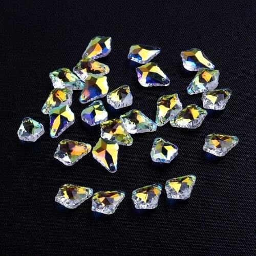 AB Color Charms Heart Pendant 8/10/14mm Crystal Glass Star/Drop Beads for Needlework Jewelry making Necklaces Earrings