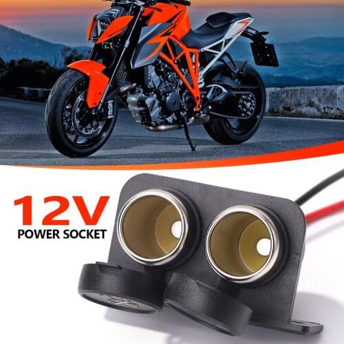 12V Car Cigarette Lighter Socket Dual Power Outlet Adapter Waterproof Plug for Marine Boat Motorcycle Truck RV ATV Accessories