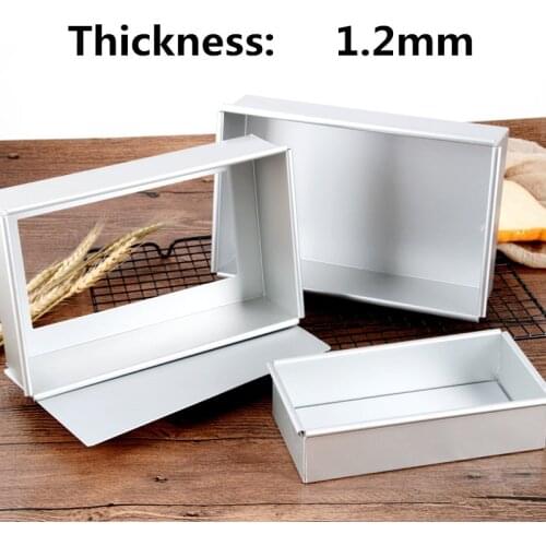 Aluminum alloy rectangular cake mould DIY Baking Cake Tools Mousse Chiffon Cake baking mold Pan Removable Chimney Cake Mold