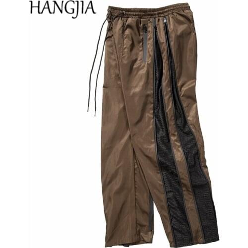 Urban Streetwear Side Zip Double Mesh Sweatpant Men Women Loose Casual Trousers Hip Hop Patchwork Functional Sweat Pants Male