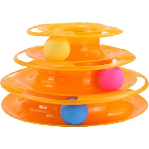 Toy Cat Toy Three Levels Cat Toy Kitten Track Ball Turntable Toy Game Interactive Toys Interactive Funny Cat Intelligence Toy