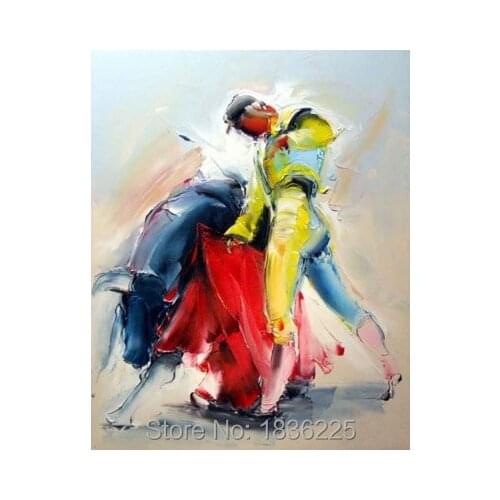 Oil painting canvas Painting art Bullfighting Oil painting for Wall decor Home decoration support Custom canvas painted