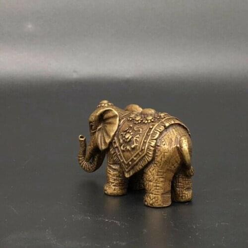 Chinese Antiques Fengshui Copper Ware Elephant Ornament Collection Ornaments Collection Ornaments Statues for Decoration