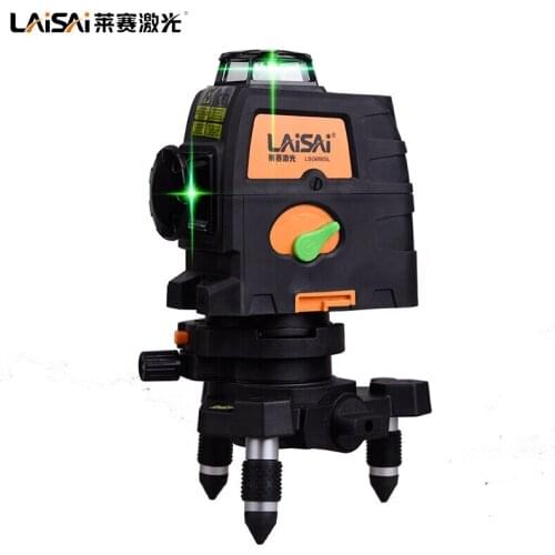 LAISAI Laser Level LSG666SL Output 3*3D 360 Laser Lines Extended Accessory Green-light Self-leveling High Accuracy High-quality