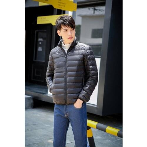 Lightweight Down Jacket Men Stand-Up Collar 2020 Winter New Middle-Aged And Young Mens Korean Version Loose Mens Down Jacket