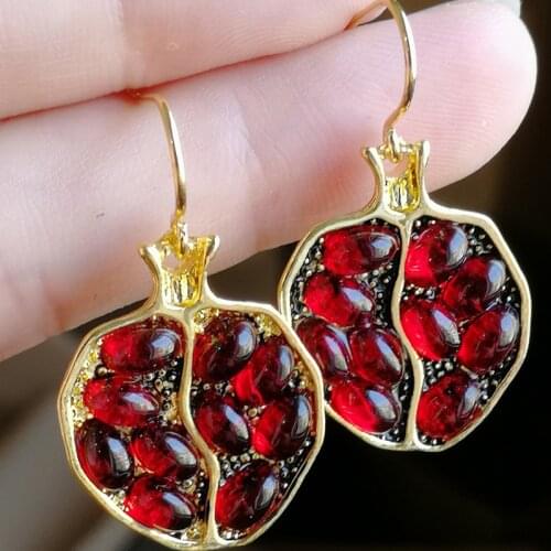 Fashion Fruit Dangle Drop Earrings for Women Accessories Jewelry Female Girl Gift Bohemian Resin Geometric Statement Earrings