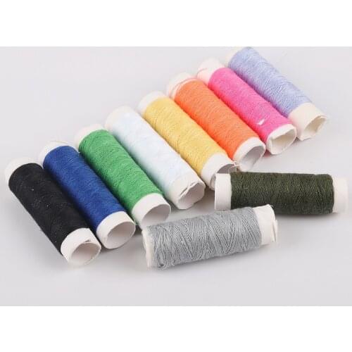New 10pcs/sets Small roll household Sewing Threads Spools hand Stitching Embroidery Thread Clothes Bedding sew tools Wholesale