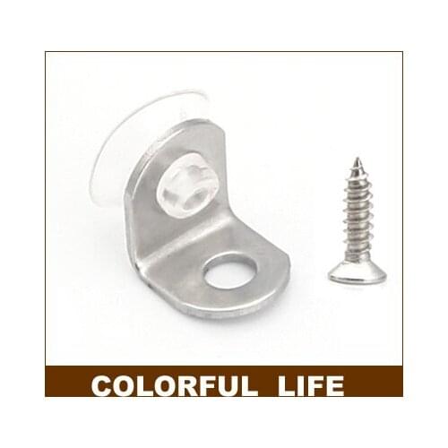 Stainless steel Shelf supports, Corner bracket, fixed glass holder, wooden shelf sucker, with Screw ,Furniture Hardware
