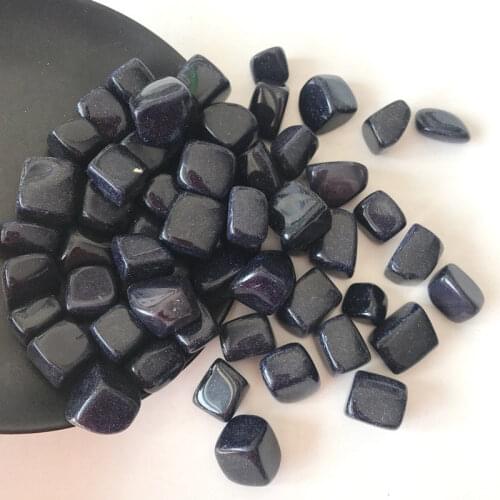 Wholesale 50g Natural Blue Nugget Sand Crystal Goldstone Rock Quartz Mineral Specimen Natural Stones Drop Shipping