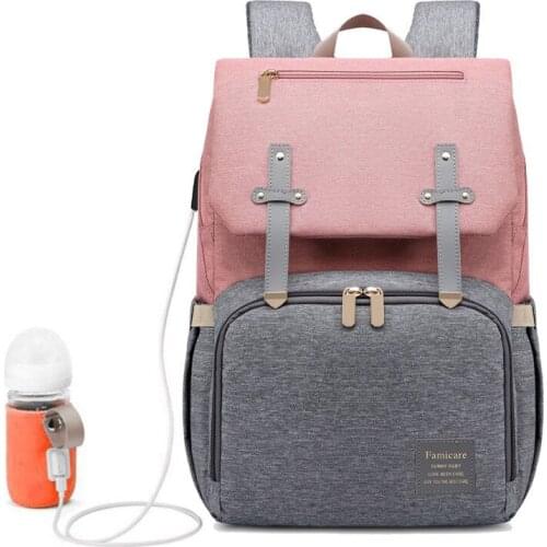 New USB Charging Mummy Diaper Bag Baby Stroller Bag Oxford Waterproof Mummy Handbag Maternity Nursing Nappy Backpack Travel Bags