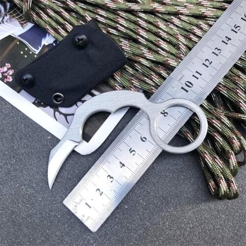 High quality Karambit knife mini seel claw Military Tactical Survival Knife D2 blade Combat Hunting knife