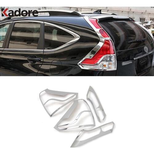 For Honda CRV CR-V 2012 2013 2014 ABS Chrome Rear Tail Light Lamp Cover Trims Taillight Frame 4pcs Car Exterior Accessories