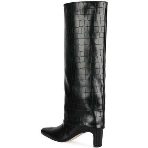 Size 35-45 Women Knee High Boots Real Leather Pointed Toe Women Winter Shoes Fashion Sexy Party Shoes Women Footwear Size 35-42