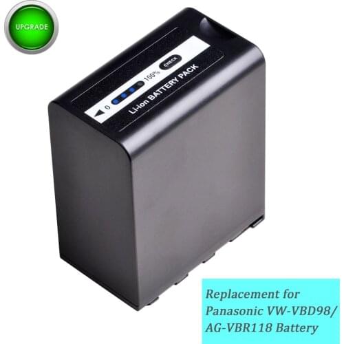 11200mAh VW-VBD98 Battery with LED Power Indicators for Panasonic AJ-PX280 PX285MC AG-HPX265MC HPX260MC PX270 PX298 MDH2 FC100