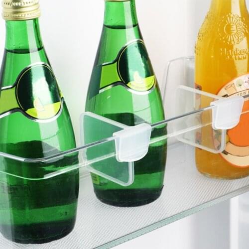 4pcs Household Refrigerator Storage Partition Board Free Combination Plastic Partition Splint Snap Type Bottle Can Shelf Sorting