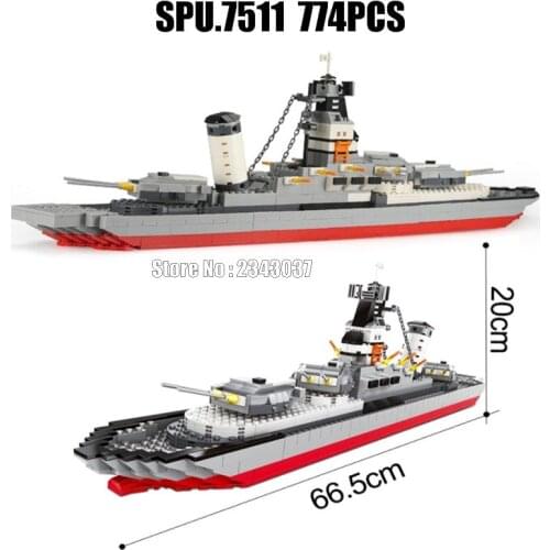 5660 774pcs World Modern Military Battleship Warship Ww2 Building Block Toy