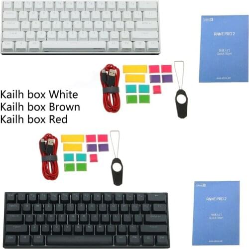 60% Mechanical Keyboard Bluetooth 4.0 Type-C RGB 61 Keys Mechanical Gaming Keyboard Kailh Box Switch