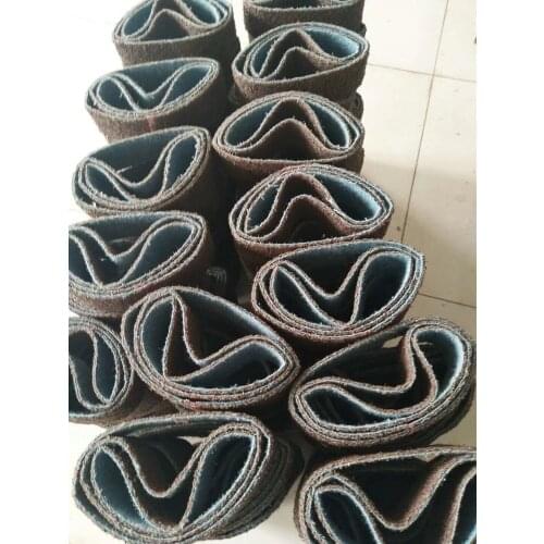8pcs 30*625mm Non-woven BBL Nylon Stretch-proof Abrasive Sanding Belt for stainless steel wood polishing deburring