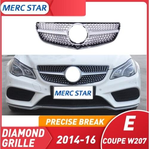 Diamond front grate, GT for car, sports front bumper, ABS, E200, E300, class E, A207, C207, facelfit, 2006-16