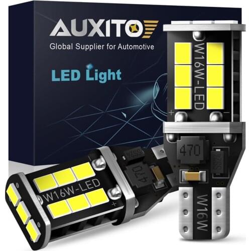 AUXITO 2Pcs Canbus 921 T15 W16W LED Bulbs 6000K White 2835 SMD T16 LED Back Up Reverse Lights Singal Lamp for Car Automotive 12V