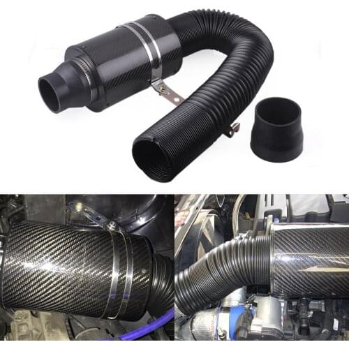 Car Cold Air Filter Induction Kits Car Modified Parts Air Filter Mushroom Head Intake Pure Carbon Fiber Bellow Car Air Filter