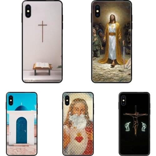Bible Jesus Christ Christian Cross Design Amazon Black Soft TPU Cartoon Pattern Phone Case For Galaxy A10S A20 A20S A20E A21S