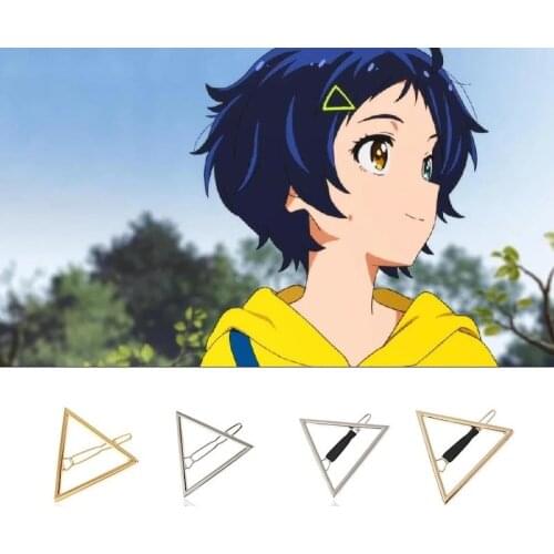 Wonder Egg Priority Ohto Ai Cosplay Hairpin Triangle Shape Metal Anime Hair Clip Lolita Headwear Props 4 Types