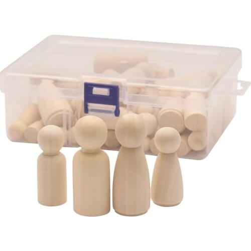 Decorative Wooden Doll People - Assorted Sizes - Set of 50 Perfect For Art Classroom and Art Projects