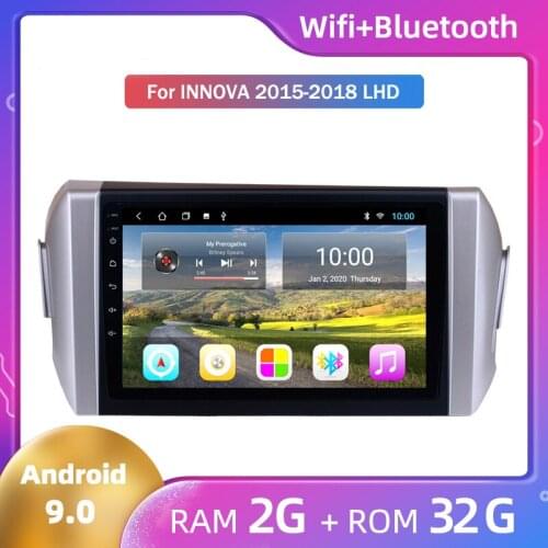 For Toyota Innova 2015 2016 2017 2018 Android Large Screen DVD GPS Navigator 2G+32G Android 9 car multimedia player car dvd