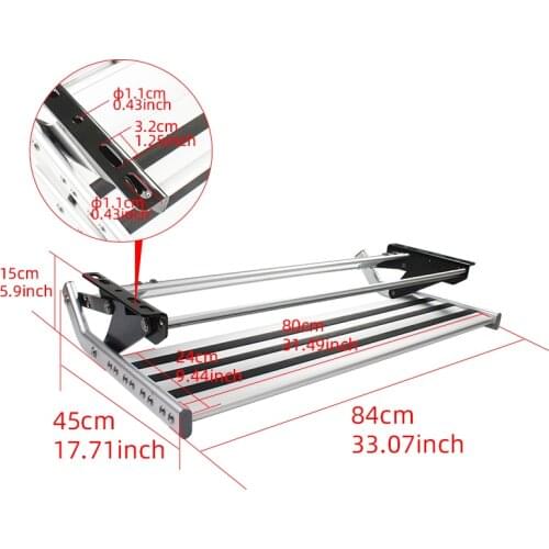 DREAMRV Manual RV Single Step Coach Stair Non Slip Pedal For RV CARAVAN