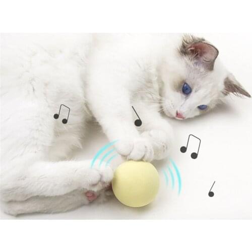 Cat Teaser Toy Kitten Interactive Training Scratching Ball Pet Catching Sounding Toy Funny Cats Playing Chew Catnip Balls