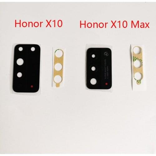2PCS High quality For Huawei Honor X10 X10 Max Back Rear Camera Glass Lens test good For Huawei Honor X 10 Replacement Parts