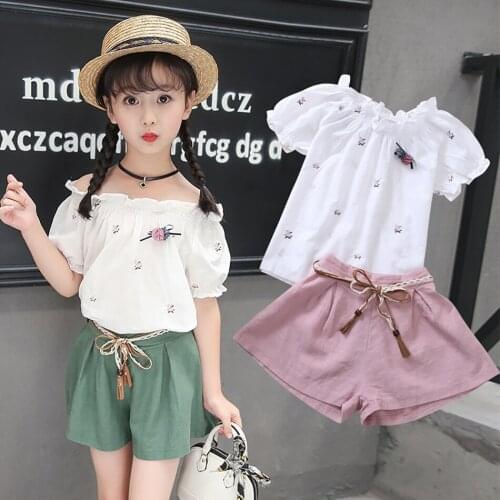 Children Clothing Sets 2021 New Kids Baby Girls Clothes T-shirt+Jeans 2Pcs Outfit Suit Summer Clothing For Girls Clothes