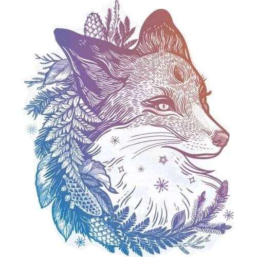 Creative Tribal Vixen Wild Fox Car Sticker Accessories Motorcycle Waterproof Car Window Decal PVC 13cm X 13cm