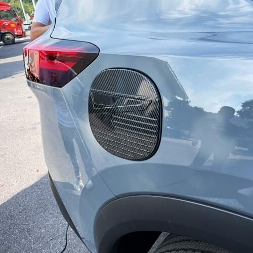 Carbon Fiber Fuel Tank Cap Cover Car-styling Trim Oil Caps Protective For Nissan Rogue X-Trail T33 2022 2021 Black