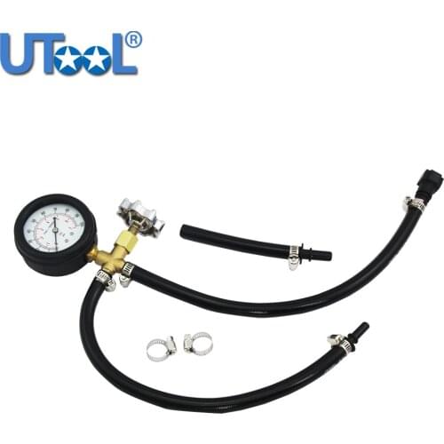 Quick Connected Fuel Injection Pump Pressure Gauge Tester with Valve 0-100PSI