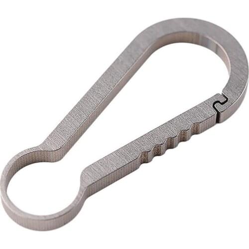 EDC Mini Titanium Keychain Backpack Buckle Mini Hanging Design Small Creative Circle Large Loading For 25kg Durable Buckle A0H6