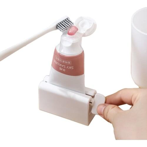 Multifunctional Toothpaste Squeezer Plastic Toothpaste Dispenser Facial Cleanser Press Rolling Holder Bathroom Accessories Home