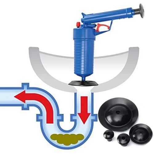 Powerful Air Drain Blaster Gun Plunger Plastic Toilet Plunger High Pressure Cleaner Sewer Filter Sink Pipe Dredge Plunger