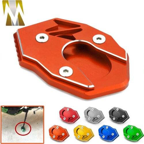 Motorcycle CNC Aluminum Side Stand Enlarger Plate Kickstand Enlarge Extension For KAWASAKI Z650 Z900 2017 Z800 2013-2016