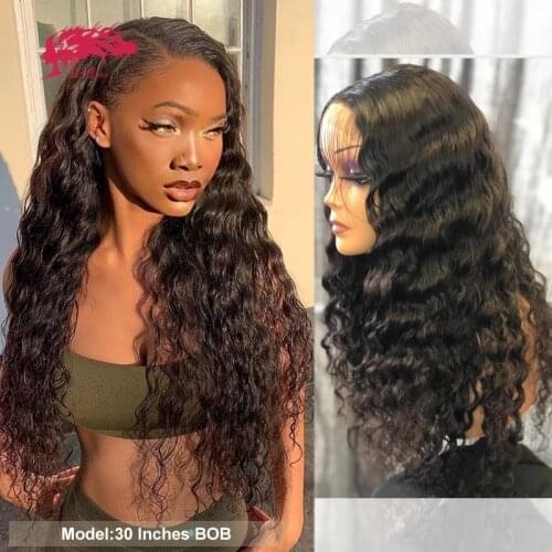 Natural Wavy 4x4/5x5 HD Lace Closure Wig With Baby Hair Brazilian Natural Color Remy Human Hair Wig For Women Free Shipping