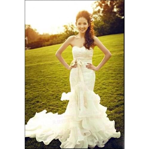 2018 new Wrap Bandage Open Back Lace Mermaid Kate Bride Custom Size/color Sweetheart bridal gown mother of the bride dresses